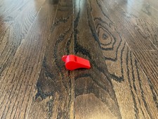 Small but loud red camping whistle with keychain. 120dB 
