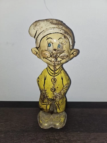 1938 Walt Disney "Dopey" Marx Wind - Up Tin Toy