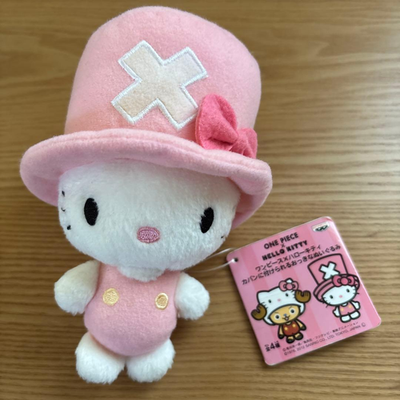 Low】Hello Kitty X One Piece Chopper offcial Sanrio plush toy doll