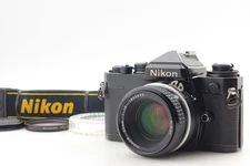 [N MINT+ w/Strap] Nikon FE Black 35mm Film Camera + Ai 50mm f1.8 Lens From JAPAN