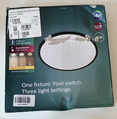Philips LED Superslim SceneSwitch dimmbare Deckenleuchte 2700K 15W 