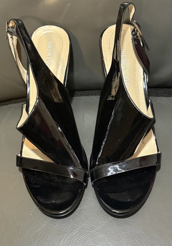 Andrew Geller Black Patent leather Theola Heels size 7.5M  - Image 4 of 4