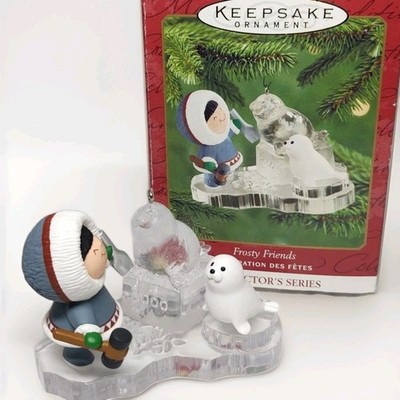  Hallmark ''Frosty Friends'' #21 Keepsake Ornament Eskimo Seal Ice Sculpture