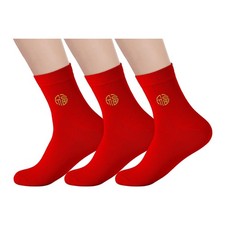AMZZTCQ Men's Red Socks Low-crew Sports Casual Comfortable Calf 6-10,