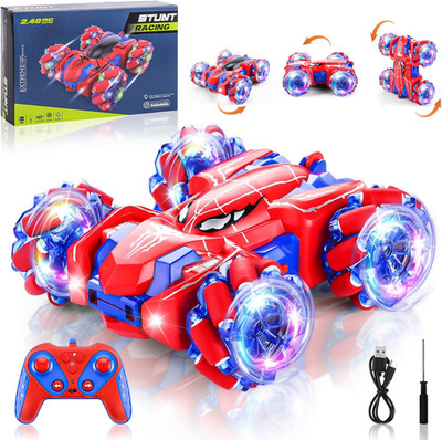 Spider Remote Control Car, 2.4Ghz RC Cars with Headlight Double Sided Off-Road 3