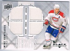 2009-10 UD BLACK DIAMOND JERSEYS QUAD MIKE KOMISAREK CANADIENS MAPLE LEAFS
