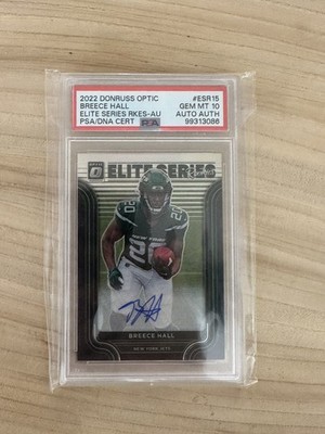 2022 Donruss Optic The Elite Series Rookies /99 Breece Hall PSA 10 GEM MT