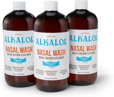 Alkalol Solution Original Nasal Wash, 16 fl oz (pack of 3) Original Nasal Wash