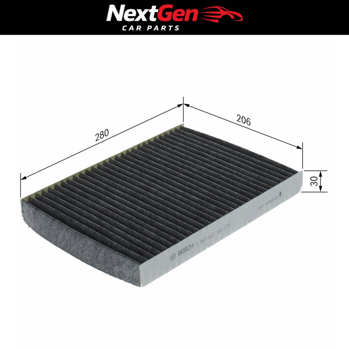 BOSCH Filter, cabin air 1 987 432 300