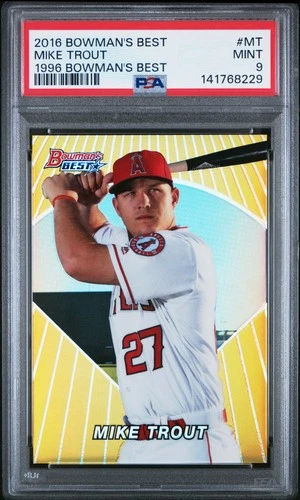 141768229 Mike Trout 2016 Bowman's Best #96BB-MT 1996 PSA 9