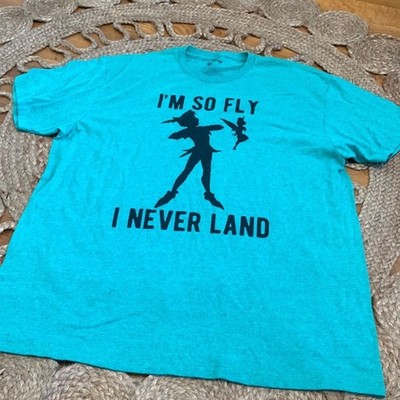 Disney Peter Pan I m So Fly I Never Land Graphic Tee XL