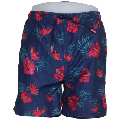 Primark, Badeshorts, Größe: S, Blau/Mehrfarbig, Polyester, Blumen #NHT