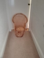 Mini Peacock Chair Fan Back Wicker