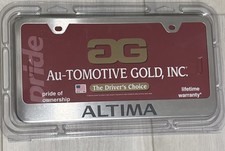 Nissan Altima License Plate Frame Stainless Steel Silver - Au-tomotive Gold