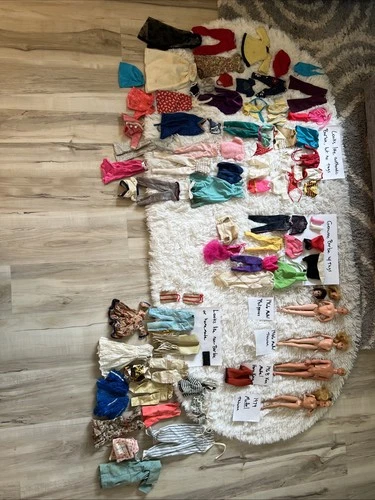 Vintage Barbie Lot, 3 Barbies, 1 Ken, 2 Heads, Lots Of Clothes and Accessories