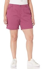 New Gloria Vanderbilt Size 4 Amanda Jean Short Rubarb Jam Berry Shorts M1-13 