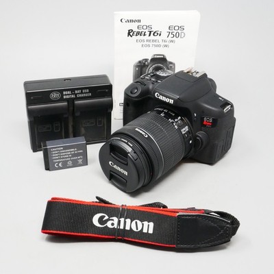 Canon Rebel EOS Rebel 750D T6i Digital SLR Camera WIFI with Lens EF-S 18-55 STM