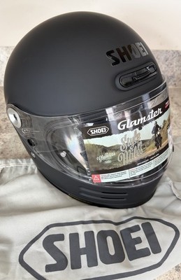 Shoei Glamster Black Neo Classic Retro Full Face Helmet Size L - W Pinlock Evo