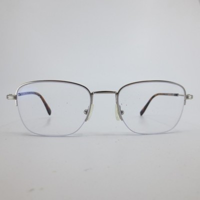 Canali CO302 C01 Silver Tortoise Semi Rimless Eyeglasses Frames Italy 51-19-142