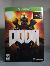 XboxOne Doom Collector's Edition SteelBook Gamestop Foil Demon Cards