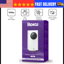 Roku - Battery Camera for Easy Home Monitoring 1080p HD, Rechargeable, 360°