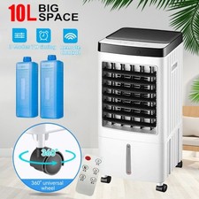 Portable Air Cooler 10L Evaporative Fan Humidifier Remote 3Speed Timer Ice Packs