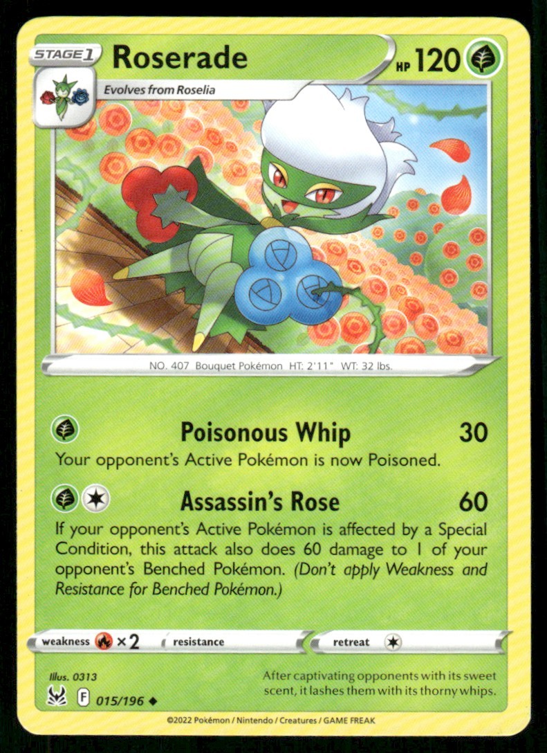 2022 Sword & Shield - Lost Origin Roserade Stage 1/Uncommon #15
