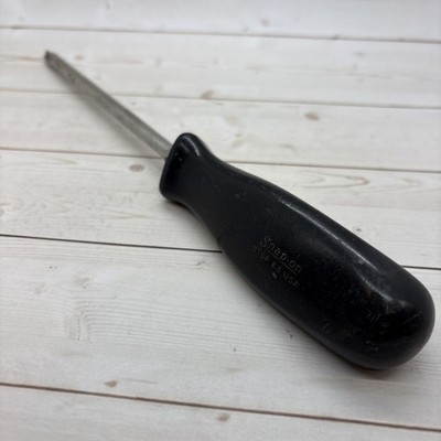 Vtg Snap-On STDP 63 USA No 3 Phillips Black Hard Tri Handle Screwdriver 1920-44