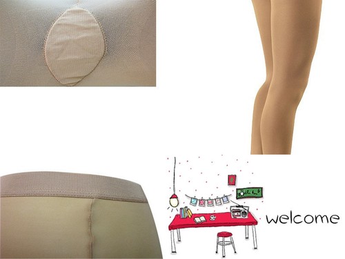 Footless Jazz Tan Dance Tights with 