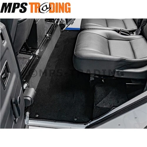Land Rover Defender 110 Station Wagon 2007 2016 2nd Row Black Carpet Set DA4920