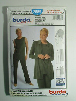 Jacket Pattern Uncut 8 to 22 Burda 8620 Top Pants