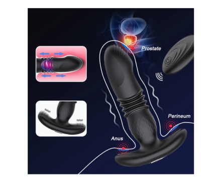 TELESCOPIC THRUSTING VIBRATING 10 VIBRATION MEN PROSTATE MASSAGER REMOTE  CONTROL | eBay