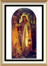 Wall Art HOLMAN HUNT Print - JESUS CHRIST THE LIGHT OF THE WORLD FREE POST