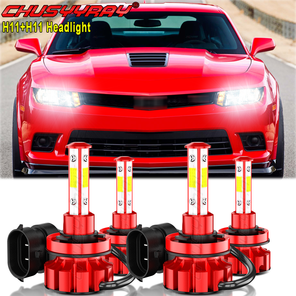H11 H11 For Chevrolet Camaro 20142015 4X LED Headlights HiLow Beam