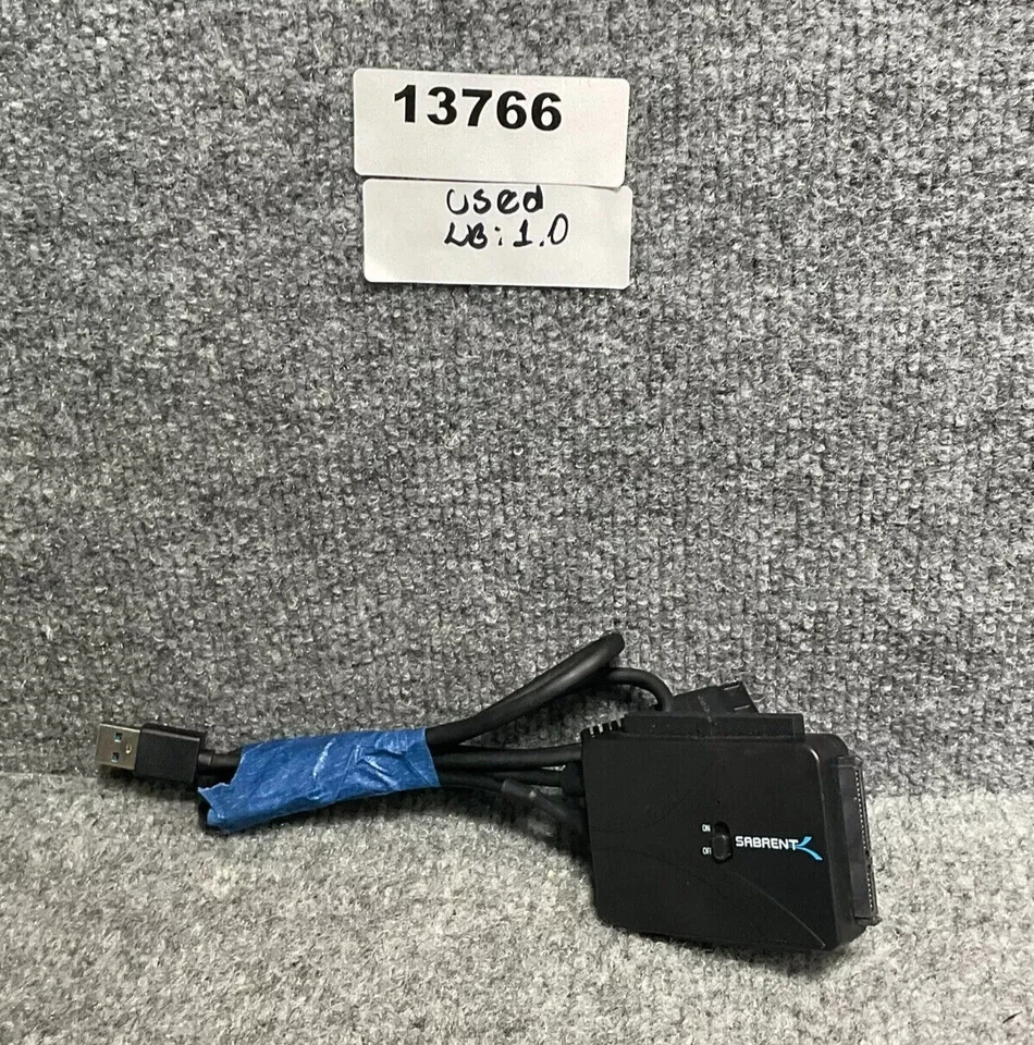 SABRENT USB 3.0 to SATA Hard Drive Adapter 🔌 HDD SSD Connector Black - Image 2 of 4