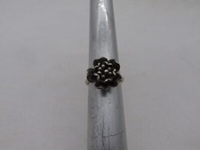 Vintage Sterling Silver Flower Design Ring Sz 5 Tested 587