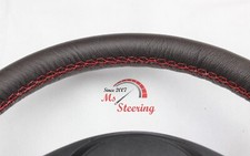 FÜR ACURA MDX 01-06 BRAUN LEDERLENKRADBEZUG ROT 2 STIT