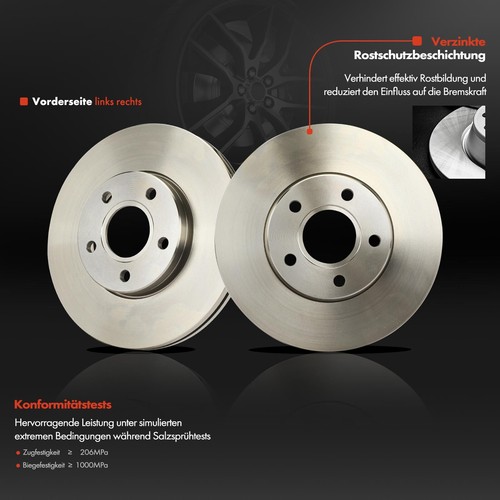Discos de freno delanteros Ø278 mm ventilados para Ford C-Max Focus II Volvo C30 S40 II V50 - Imagen 3 de 8