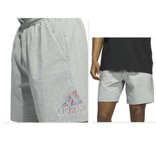 Adidas Mens Shorts Gray Active Drawstring Pockets, L