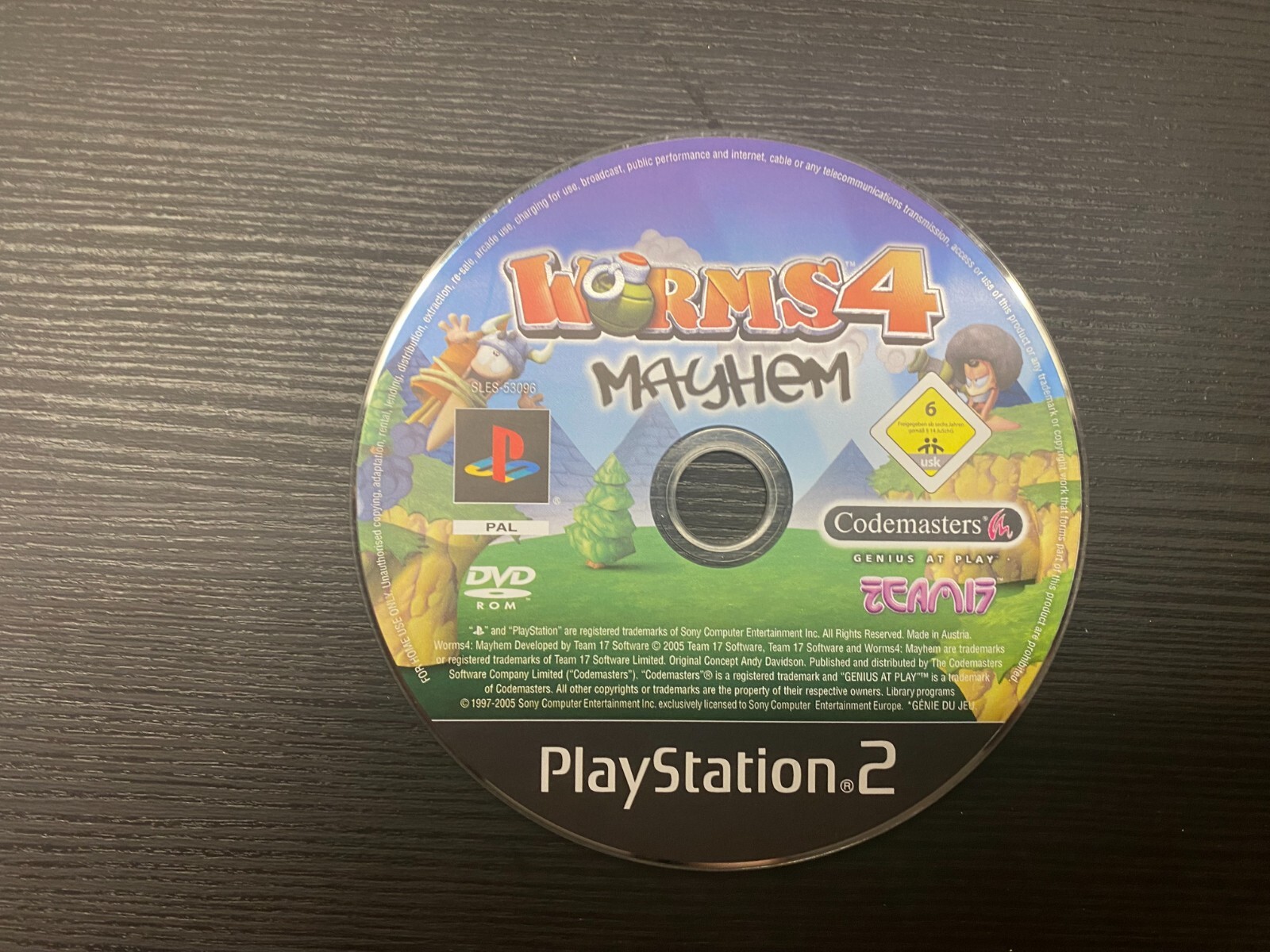 CD SEUL Worms 4 Mayhem PS2 Loose PAL Sony PlayStation 2