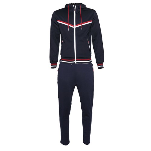 Men's Tracksuit Lightweight Zip Up Jacket Elastic Waist Pants Athletic Set