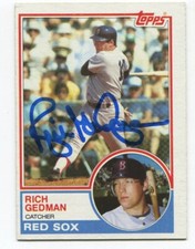 1983 Topps Rich Gedman Signed Card Baseball MLB Autographed AUTO #602