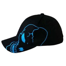 Black Teal Skull Biker Hat   Skeleton Skateboard Motorcycle Military Baseball Ca