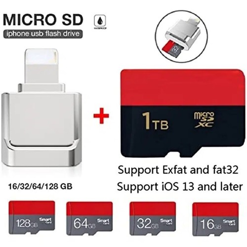 Micro SD Card Reader Converter Suitable For IPhone IPad,OTG To Micro SD/TF Card - Picture 2 of 7