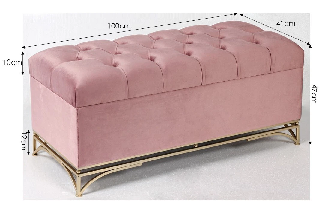 Sunny Decor Storage Ottoman Blanket Box Foot Stool Couch velvet LARGE Chest