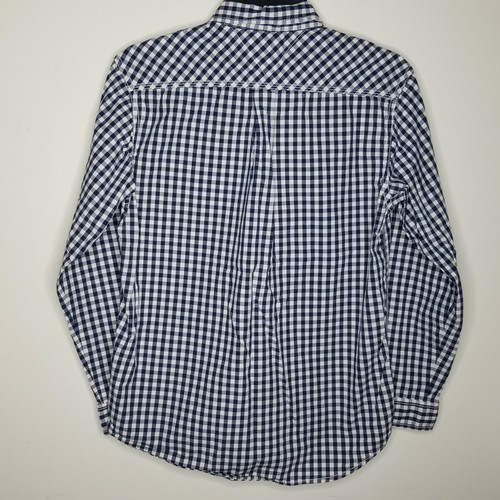 Lot 2 Tommy Hilfiger Boys Button Up Shirts Sz 16-18 Plaid Check Blue Green LS SS - Picture 5 of 10