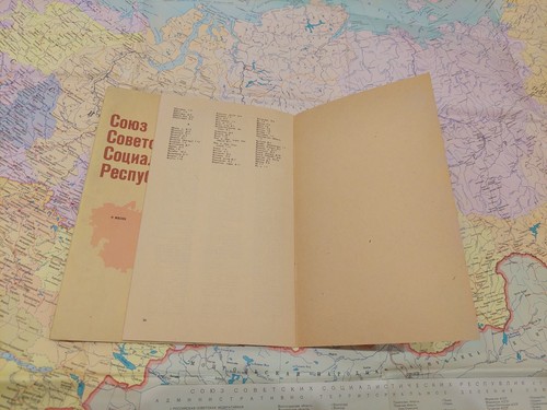 BIG Vintage Geographic Map Soviet Union. USSR Moscow 1981. Original 109X69 cm - Picture 16 of 24