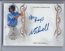 2018 Leaf Trinity Inscription NICK SCHNELL Bronze Prismatic Auto RC Rays