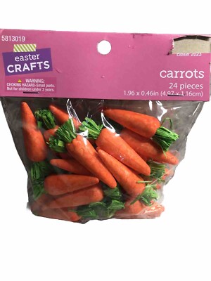 EASTER CARROTS 1.96 x .46in| Hobby Lobby 1 Bag of 24pcs-Brand New-SHIPS N 24 HRS