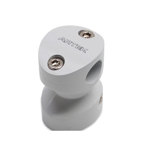 Potence scooter Piaggio 50 NRG NTT Artek K1 aluminium blanc direction guidon